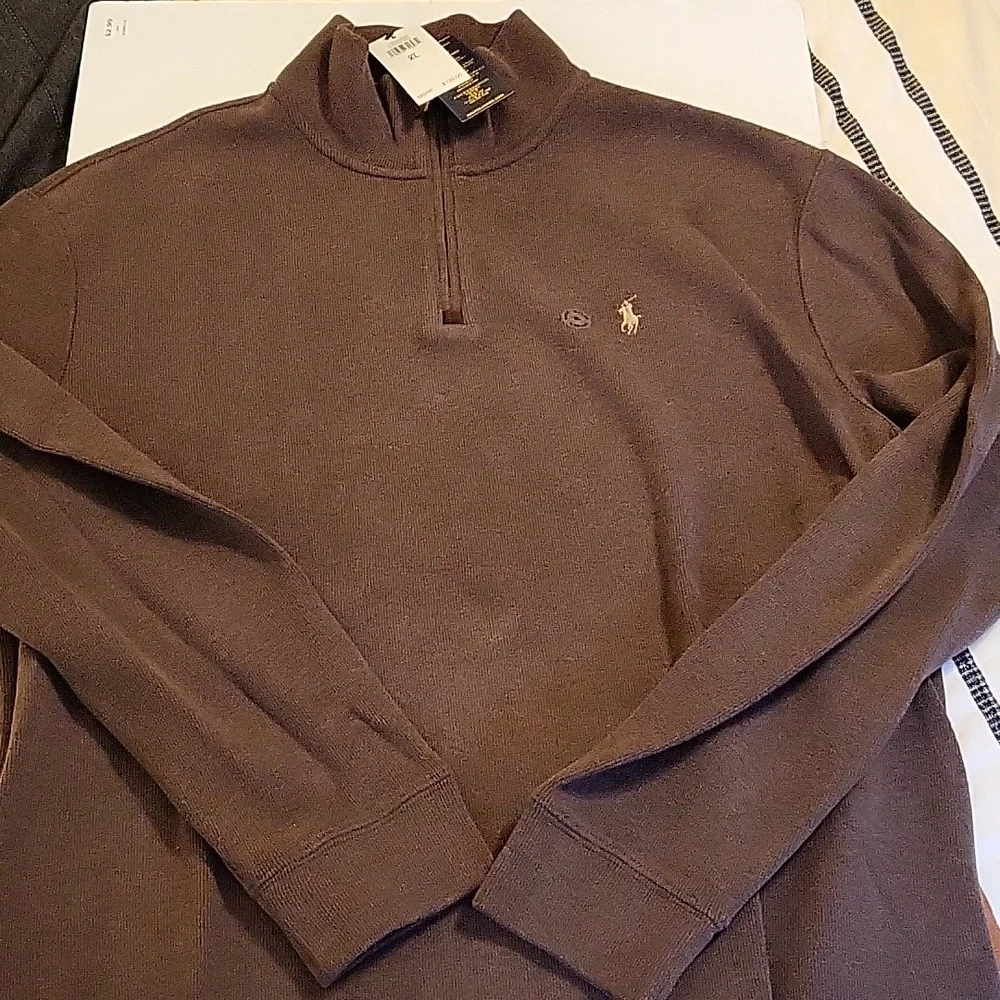 Men's XL Polo Ralph Lauren Half-Zip Long Sleeve French Rib Knit, NWT - Picture 5 of 9